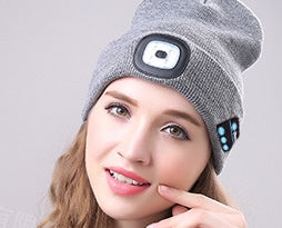 Bluetooth LED Hat Wireless Smart Headset Headphone