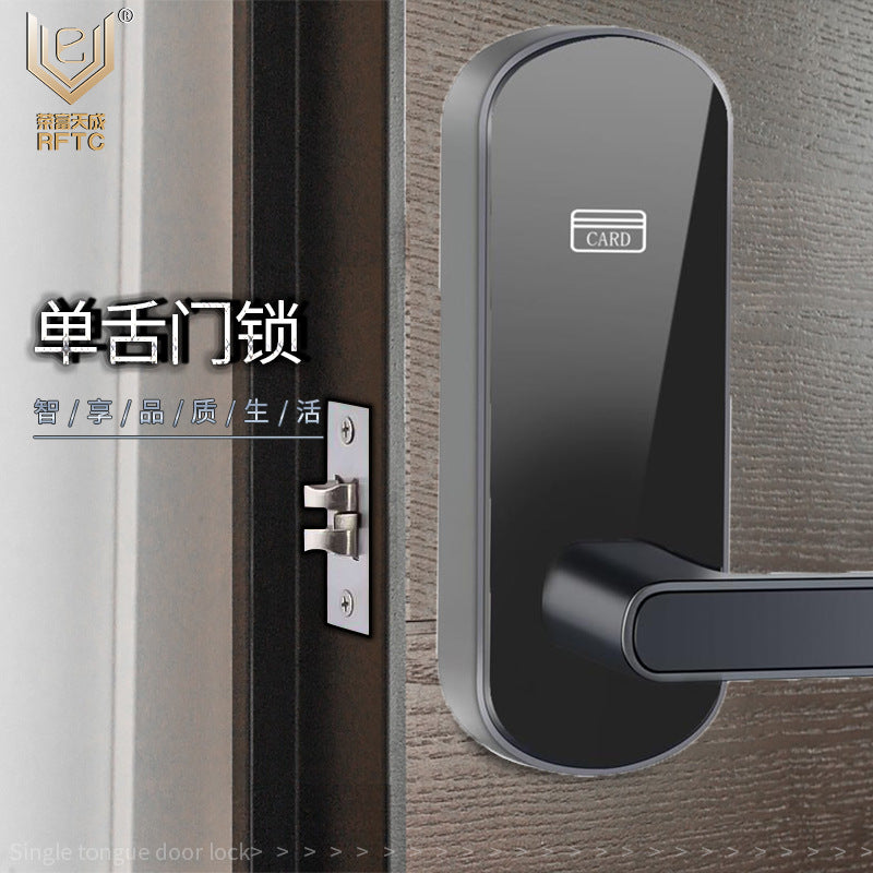 Tongtong Lock Mobile Phone APP Indoor Fingerprint Lock Wooden Door Fingerprint Password Lock Single Tongue Lock Foreign Trade Small Lock Wholesale