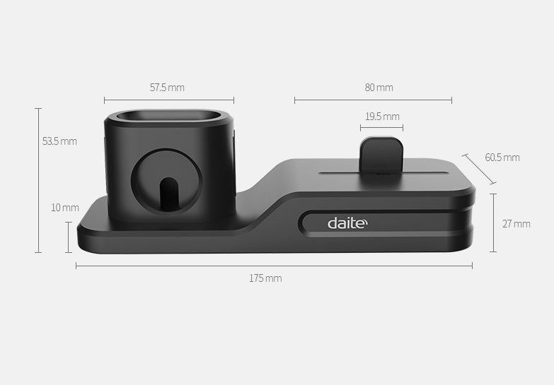 Compatible with Apple, 3-in-1 mobile phone charging base for  iwatch charging stand airpods charging stand