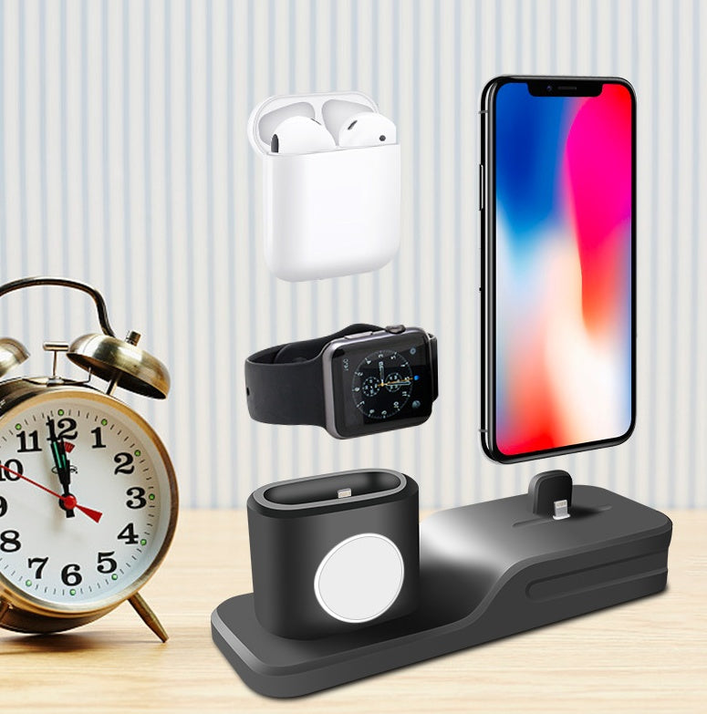 Compatible with Apple, 3-in-1 mobile phone charging base for  iwatch charging stand airpods charging stand