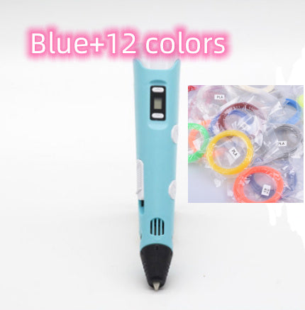 3D print pen 3D pen two generation graffiti 3D stereoscopic paintbrush children puzzle painting toys