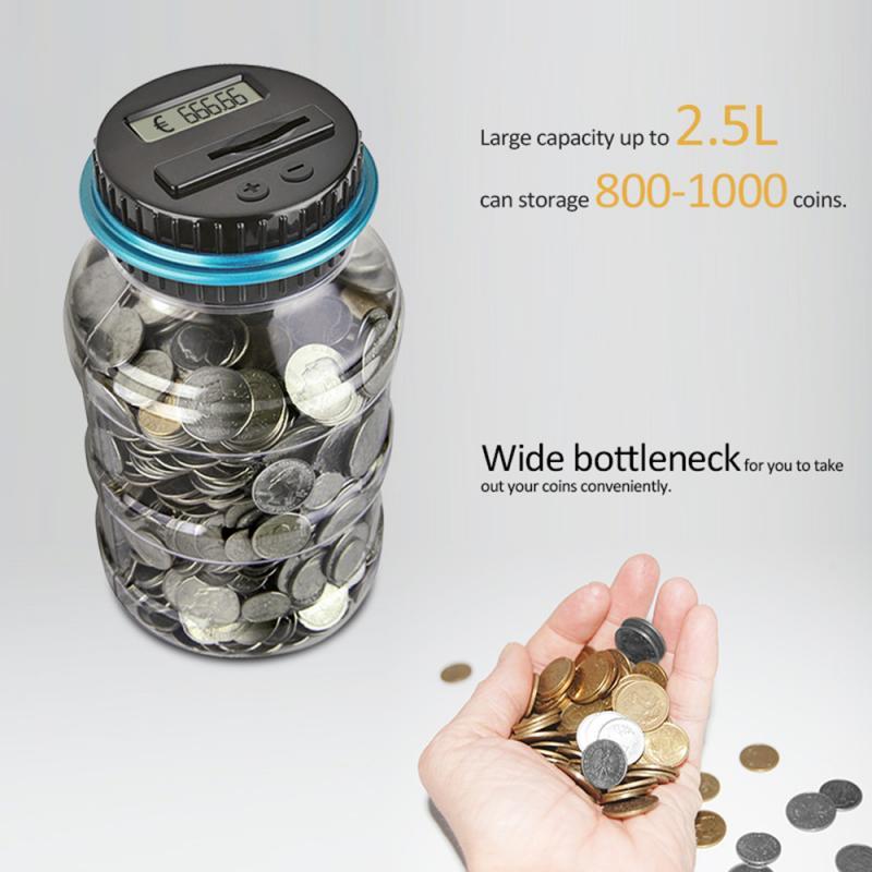 Electronic Digital Counting Coin Money Saving Box