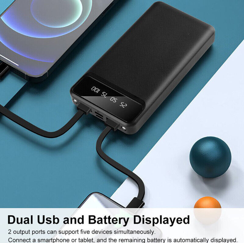 6000mah Mobile Power Bank Mobile Phone Backup Battery Convenient Charging UK