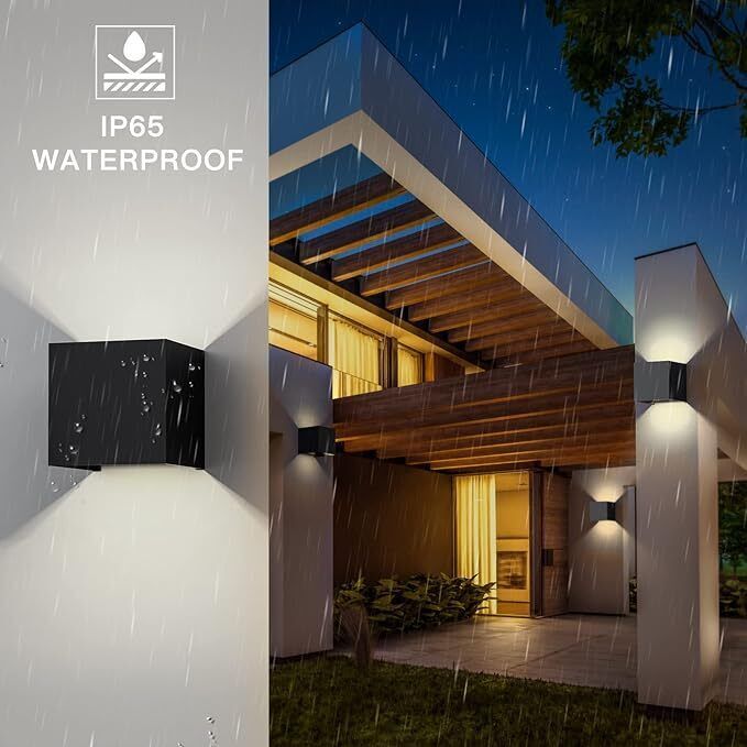 LED Outdoor Light With Motion Detector Up Down Outside Inside Sensor Outdoor Lamp